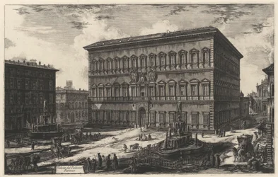 Vista do Palazzo Farnese (de: Vedute di Roma)