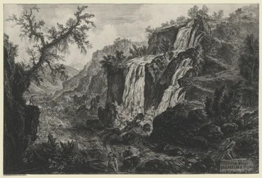 Vista da cascata em Tivoli (de: Vedute di Roma)