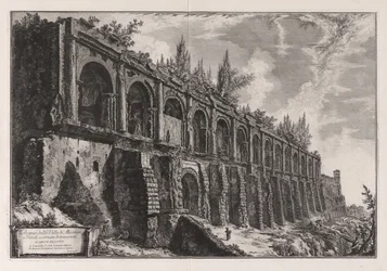 Vestígios da villa de Mecenas em Tivoli ... de Vedute di Roma