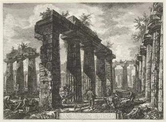 Basílica di Paestum em Paestum
Várias vistas dos restos de três grandes edifícios que ainda se encontram em Paestum (título da série)
Différentes vues de quelques restes de trois grands édifices qui subsistent encore dans l