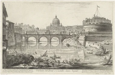 Engelenbrug en Engelenburcht te Rome
Vista da Ponte e do Castelo Sant