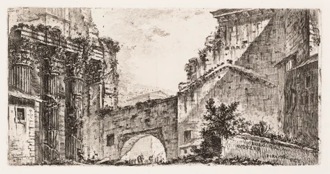Fórum de Augusto, placa 15 de Algumas Vistas dos Arcos do Triunfo e outros monumentos