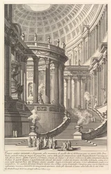 Templo antigo imaginário projetado no estilo daqueles construídos em homenagem à Deusa ..., ca. 1750