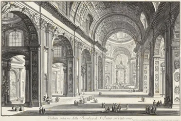 Vista interior da Basílica de São Pedro no Vaticano