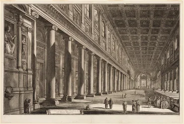 Vista interior da Basílica de S. Maria Maggiore, de Vistas de Roma
