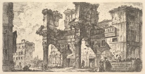 Ilustração 1: Parte do Fórum de Nerva Parte do Fórum de Nerva, ca. 1748