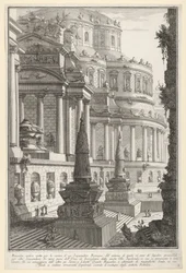 Ilustração 3: Mausoléu antigo erigido para as cinzas de um imperador romano Mausoleo antico ere ..., 1743.