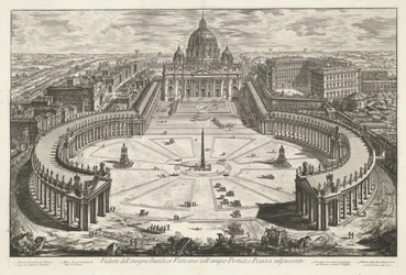 Sint-Pietersplein met de Sint-Pietersbasiliek te Vaticaanstad
Veduta dell
