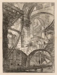 As Prisões: Uma Perspectiva dos Arcos com Fogo de Fumaça, 1745-1750.