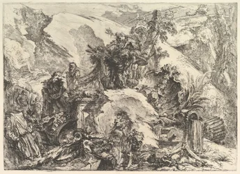 Os esqueletos, de Grotteschi Grotesques, ca. 1748
