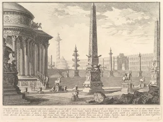 O antigo Capitólio subiu aproximadamente cem degraus. . . Campidoglio form ..., ca. 1750