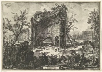 Thermen van Trajanus te Rome
Vista das Sobras das Fábricas do Segundo Andar das Termas de Titus (título sobre o objecto)
Gezichten op Rome (título da série)
Vistas de Roma desenhadas e gravadas pelo arquitecto Giambattista Piranesi Ve(nez)iano (título d