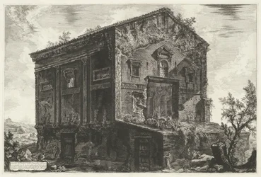 Tombe van Aspasia Annia Regilla te Rome
Vista do Templo do Cameno (título sobre o objecto)
Gezichten op Rome (título da série)
Vistas de Roma desenhadas e gravadas pelo arquitecto Giambattista Piranesi Ve(nez)iano (título da série)