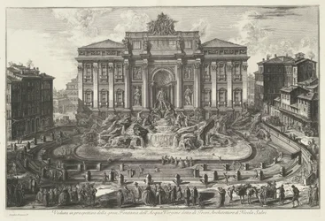 Trevifontein te Roma
Perspectiva da grande Fontana dell
