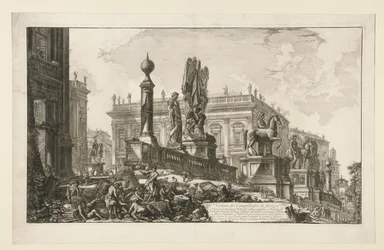 Vista do Campidoglio, de lado, de Vedute di Roma