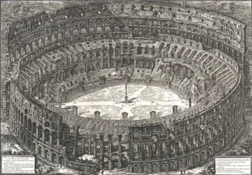 Vista do Anfiteatro Flaviano conhecido como Coliseu, 1776.