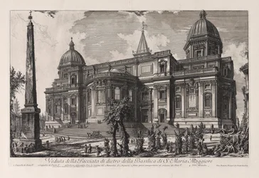 Vista da fachada traseira da Basílica de Santa Maria Maggiore, de Vedute di Roma (Vistas de Roma)