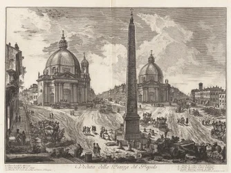 Vista da Piazza del Popolo, de Vedute di Roma (Vistas de Roma)