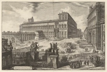 Vista da Piazza di Monte Cavallo (Vista da Piazza di Monte Cavallo [Piazza del Quirinale com o Palácio Quirinal no centro]), de Vedute di Roma (Vistas de Roma)