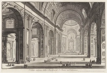 Vista Interior da Basílica de São Pedro no Vaticano