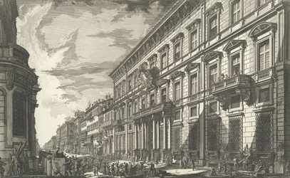 Vista ao longo da Via del Corso do Palazzo dell