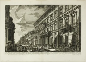 Vista ao longo da Via del Corso do Palazzo dell