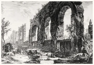 Vista do Aqueduto de Nero, da série 