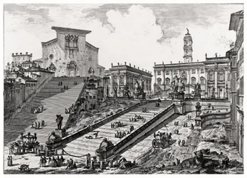 Vista do Capitólio, da série "Vistas de Roma", c.1760