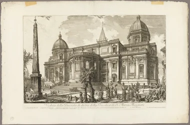 Vista da entrada traseira da Basílica de S. Maria Maggiore, de Vistas de Roma
