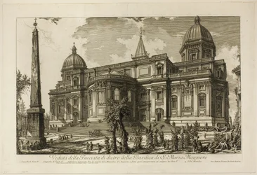 Vista da entrada traseira da Basílica de S. Maria Maggiore, de Vistas de Roma