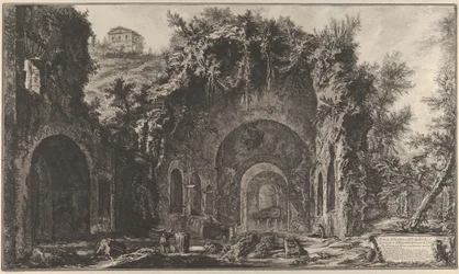Vista da nascente e da Gruta de Egiria fora da Porta Capena, 1760-78.