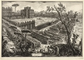 Villa Pamphili fora da Porta S. Pancrazio, de Vistas de Roma