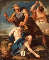 O Sacrifício de Isaac (óleo sobre tela)