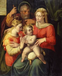 A Sagrada Família com Santa Catarina (óleo sobre painel)