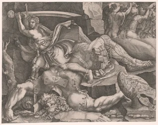 David cortando a cabeça de Golias
