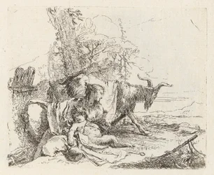 Uma Ninfa com um Satyr Pequeno e Dois Capriccios, de Vari capricci (Vários Capriccios)