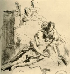Angélica cuida das feridas de Medor, c1757, 1928