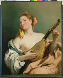 Menina com um bandolim, 1755-60