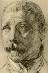 Cabeça de um homem barbudo, meados do século XVIII, 1928