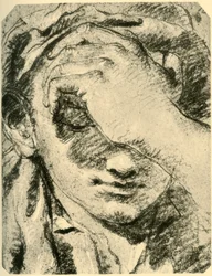 Cabeça de uma jovem, meados do século XVIII, 1928