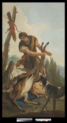 Caçador com veados, 1718