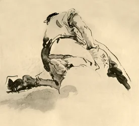 Figura ajoelhada vista de trás, meados do século XVIII, 1928