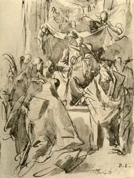Madonna entronizada com os santos, meados do século XVIII, 1928