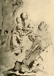 Madonna com dois santos, meados do século XVIII, 1928