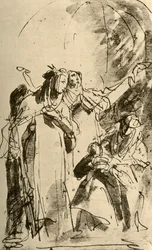 Madonna com dois santos do sexo feminino, 1747-1748, 1928