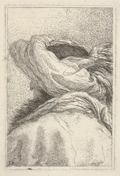Homem de turbante, retratado no formato de busto por trás, em três quartos, fr ..., ca. 1770