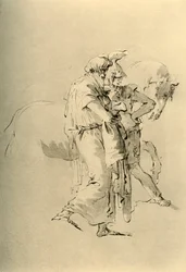 Velho e jovem soldado, meados do século XVIII, 1928