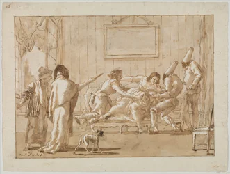 Punchinellos Mãe  Doente na Gravidez, c.1800