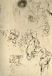 Hermas sátiros e cabeças orientais, meados do século XVIII, 1928