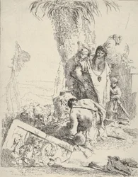 Pastor com dois mágicos, do Scherzi, ca. 1743-57.